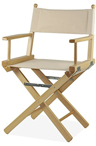Arredasì - Silla de director de madera color natural con tela color crudo - Director P