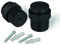 LouMaxx Türstopper Boden Metall zum Schrauben – 2er Set Tür Stopper in Schwarz matt –– Türstopper Boden Schrauben – Türstopper zum Schrauben auch geeignet für massive Türen