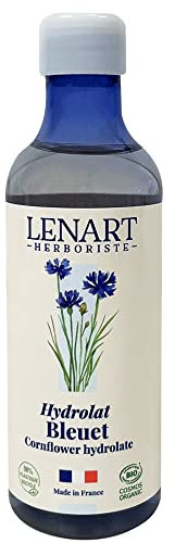 LENART HERBORISTE Hydrolat de BLEUET certifié BIO 200ml, visage et corps, soin des yeux et des paupières – Pour apaiser et décongestionner la peau, notamment autour des yeux - Fabrication Française