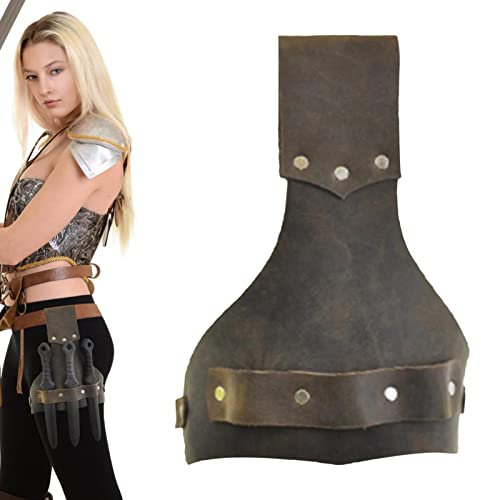 Amesor Daggers Scabbard Frog - Medieval PU Leather Frog Holder Rapier - PU Leather Frog Holster for Fantasy, Historical, Cosplay