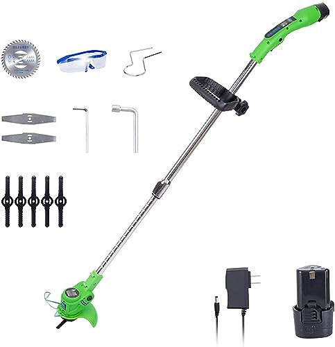 BebeXi cortacésped Gasolina autopropulsadoCortacésped eléctrico, cortacésped eléctrico rotativo de 12V, cortacésped telescópico portátil Recargable para jardín