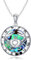 enjoylifecreative Damen Krebs Sternzeichen Halskette 925er Sterling Silber Cancer Horoskop Abalone Muschel Anhänger Kette Sternbild Astrologie Geburtstag Schmuck Geschenke für Frauen Mädchen