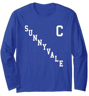 Trailer Park Boys Sunnyvale Hockey Jersey Front & Back Long Sleeve T-Shirt, Adult Unisex, Royal Blue, Medium