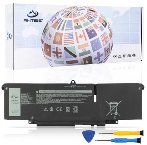ANTIEE 57WH 66DWX Laptop Replacement Batterie Compatible avec Dell Latitude 7340 7350 7440 7450 7640 7650 Series FH97R 0HYH8 0CTJJ6 P126F P126F001 P175G P175G001 11.4V