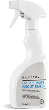 Rocatex C-10 Ultimate Sealer – 500ml Spray | Professional-Grade Sealer for Stone, Tile, Grout, and Concrete | Invisible, Long-Lasting Protection Against Stains, Moisture & Wear