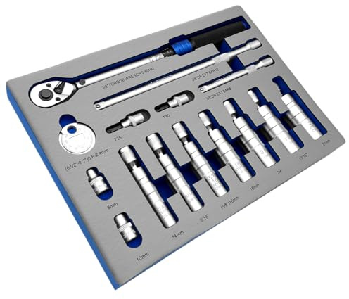 ZKTOOL 15PCS Universal Joint Magnetic Spark Plug Wrench, 14mm, 16mm, 18mm, 21mm 9/16, 5/8, 3/4 and 13/16 Spark Plug Removal Tools, Includes Ratchet Wrench, Spark Plug Gapper and Extension Rod