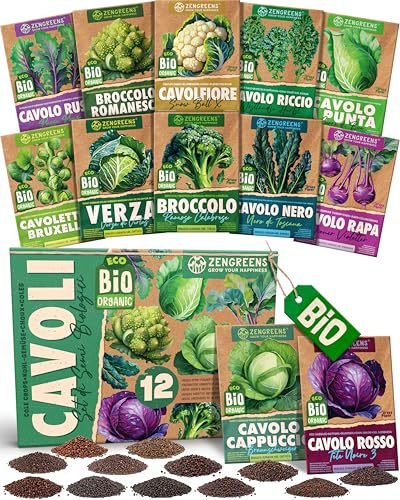 ZenGreens® - Ekologiska Kålgrönsaker Frö Set - 12st.