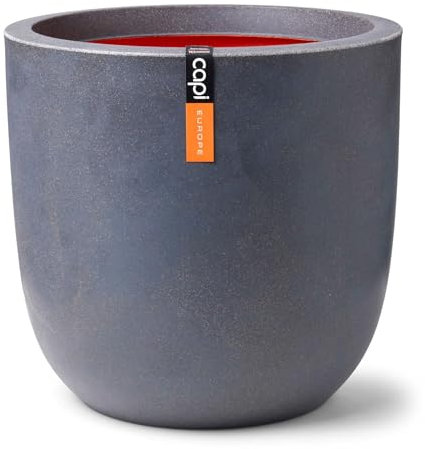 Capi Europe - Blumentopf Kugel Smooth NL - 43x41 - Dunkelgrau - Öffnung Ø35 - Blumentopf für den Innen- und Außeneinsatz - KDG933