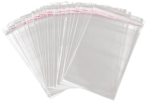 LATRAT - Bolsas de celofán, 200 piezas, bolsa autoadhesiva, pequeña bolsa de alimentos, bolsas de plástico, prácticas y duraderas, 8 x 12 cm
