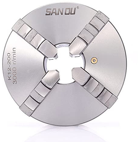 TIXBYGO 4 Spannfutter Backenfutter Drehfutter Drehbank Chuck 80/100/125mm verstellbares 4-Backenfutter Vierbackenfutter Drechselbänke (80mm)