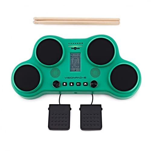 Gear4music VISIONPAD-6 elektroniskt trumset för bord - grön