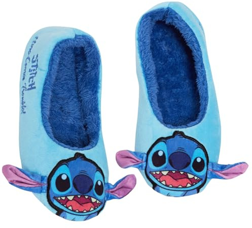 Disney Chaussons Lilo & Stitch pour Femmes, Filles, Adolescentes, Slip-on Ballerines Chaussettes