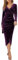 CheChury Longues Robe Femme Hiver Courte Velours Col en V Robe Moulante à Manches Longues Robe De Soiree Femme Cocktail Chaud Chic Sexy Robe,Violet,L