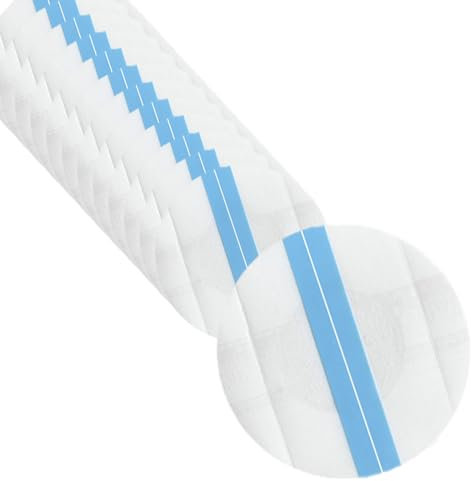50 Pack Transparent Medical Sensor Guards – Waterproof & Breathable Adhesive Covers for Swimming/Showering, Secure Blue Patches for Continuous Glucose Monitors