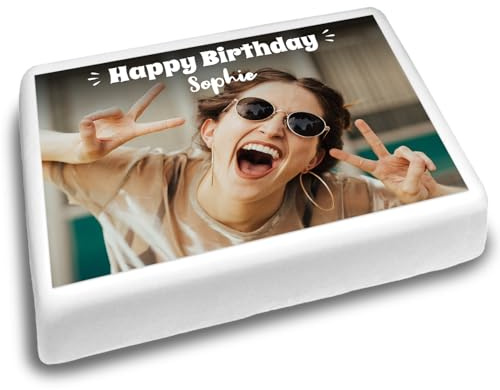 Cakeshop Landscape Personalised Edible Cake Topper With Custom Text | Custom Image & Text | For Birthdays & Celebrations | Multiple Shapes & Sizes | Icing & Wafer Paper Options