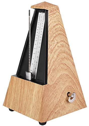 Mechanisches Metronom, Musikzubeh?r f¨¹r Gitarre, Klavier, Trommel, Typ Turm, Rhythmuserh?hung f¨¹r Musiker, Holzfarbe Rot (helle Holzmaserung),Zugangskontrollsystem