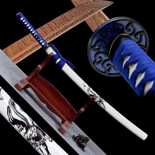 Spada da samurai giapponese in legno, Katana in palissandro naturale, paramano in lega con clip in ferro, fodero in legno, Bokken fatto a mano per allenamento Kendo, decorazione, cosplay-103CM