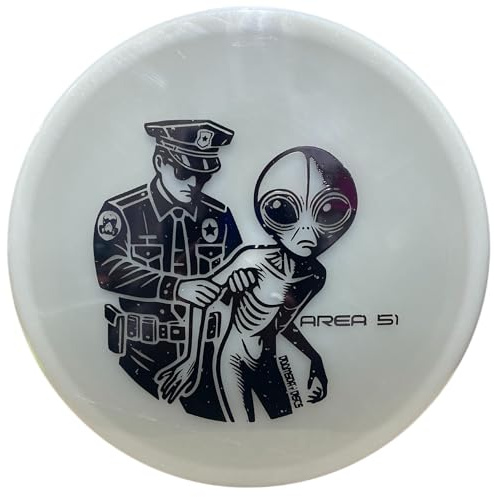 DOOMSDAY DISCS Area 51 | Stable Disc Golf Putter and Approach Disc | Premium Glow in The Dark Plastic