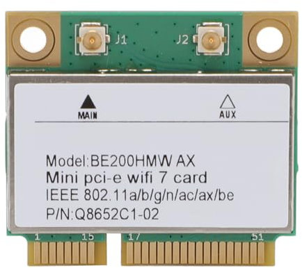 Carte Réseau Mini PCI E WiFi 7, Carte Réseau PC Double Bande 8 774 Mbps avec Module BT 5.4, pour, pour, pour OS (avec antenne)