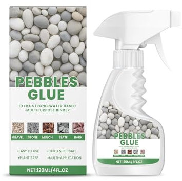 Gravel Glue, Gravel Binder Stone Fixing Spray Resin for Garden Stones, Stone & Pebble Glue Outdoor for Decorative Chippings Patio Rock, Safe for Child & Pet Easy Application Weatherproof 120ml