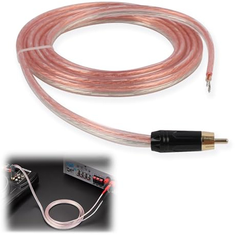 Vxiwscy 2M Cavo Altoparlante RCA - Audio Di Livello Superiore Con Connettori Placcati Oro Per Amplificatori E Subwoofer, Conduttori in Rame Senza Ossigeno (OFC), Resistenza Alla Corrosione