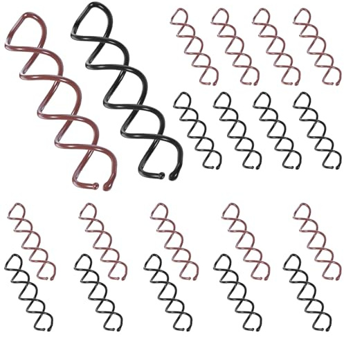 LXUEJIE 20 Stück Spirale Haarspange, Spiral Haarnadeln Haar Clip Haar Accessoires Rotierende Diy Haarnadeln Hochsteckfrisuren Zubehör für Haarstyling Geeignet Für Verschiedene Frisuren (Braun+Schwarz)