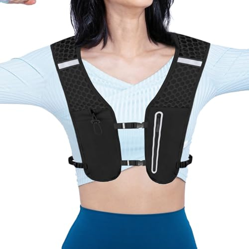 Sucritude Mochila De Agua para Correr, Mochila Hidratación para Running, Chaleco Ligero Portabotellas Unisex para Deporte Senderismo Escalada