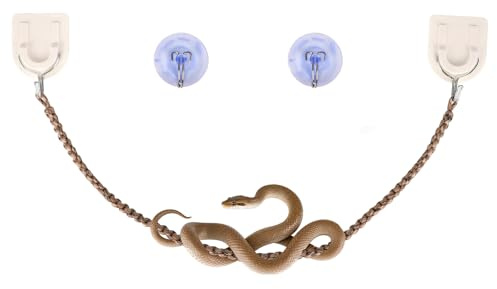 Fukaisu Corda per Arrampicata Serpenti, Giocattolo Rettili da 60cm con Ganci e Ventose Accessorio di Arricchimento in Cotone e Lino per Pitoni Reali Serpenti del Grano Gechi Lucertole Vasche Paguri