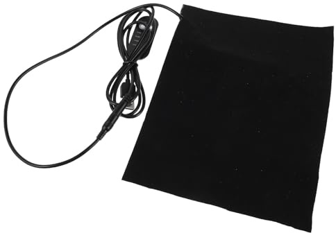 Almohadilla Calefactora USB para Espalda y Asiento, 4 Niveles | Poliéster y Metal, Uso en Trabajo o Descanso, Color Negro, para Hombros y Zona Lumbar
