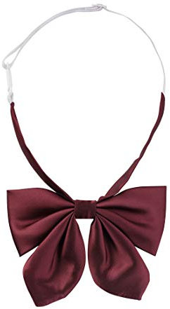 Allegra K Damen Verstellbar Bowknot Fliege Einfarbig Krawatten Dunkelrot 9 x 13 cm