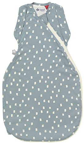 Tommee Tippee Pucksack Luxe, 0-3 m, 1.0 Tog für 20-24°C, Soft Navy Speckle, Babyschlafsack für Neugeborene, Das Original Grobag, hüftgesundes Design, weicher Bambusreicher Stoff