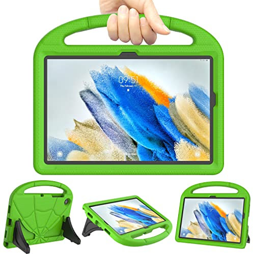 Patamiyar Kinder Hülle für Samsung Galaxy Tab A8 10,5 Zoll 2022, Leichte Stoßfest kinderfreundliche Hülle mit Griff und Ständer für Galaxy Tablet A8 10,5 Zoll (SM-X200/X205/X207) (Grün)