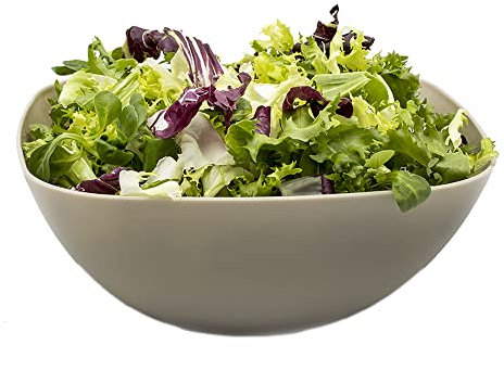 CABLEPELADO - Cuenco de plastico cuadrado para comida - bol - recipiente - plato - ensaladera - vasija - Libre BPA - lavavajillas - 4.8 Litros - color marron