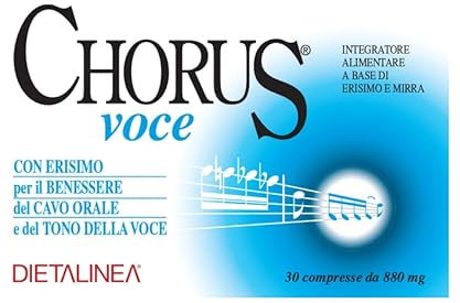 Dietalinea Chorus Voce - Integratore alimentare in compresse 30per il benessere della gola e del tono della voce