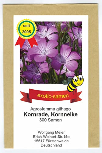 Kornrade - Kornnelke - Bienenweide - bedrohte Art - Blume des Jahres 2003 - Kaltkeimer - 300 Samen
