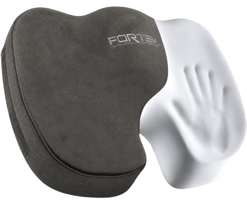 FORTEM Sittdyna för Kontorsstol, Sittdyna i Memory Foam, Halkfri Kudde för Gaming, Sittkudde för Bilstol, Datorstolsdyna, Tvättbart överdrag