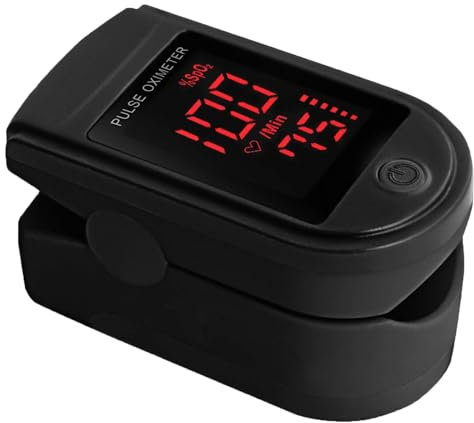 Fingertip Pulse Oximeter Blood Oxygen Saturation Monitor, with Lanyard Blood Saturation Monitor -O2 Saturation Meter Pulse-Oximeter
