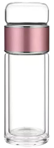 Générique Bouteille à thé avec infuseur | Bouteille à thé en verre à double paroi avec infuseur à thé Tasse de séparation du thé et de l'eau | Pour thé en vrac infusé à chaud/froid