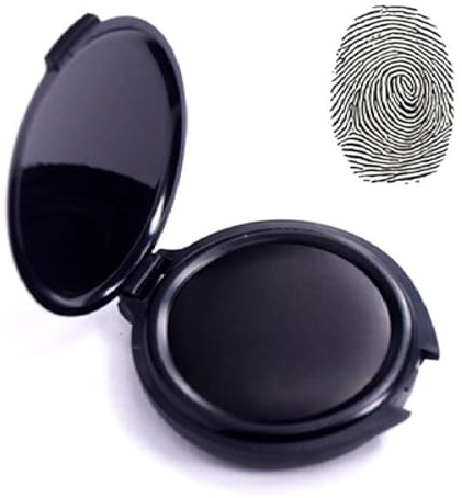 Fingerprint Ink Pad, Black Red Blue Thumbprint Ink Pad for Notary Supplies Portable Fingerprint Kit for Identification Security ID Fingerprint Cards Law Enforcement Fingerprint Stamp Ink Pad