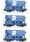 Roco 6600134 H0 3er Set Schwenkdachwagen Tdns, Duslo, Ep. VI