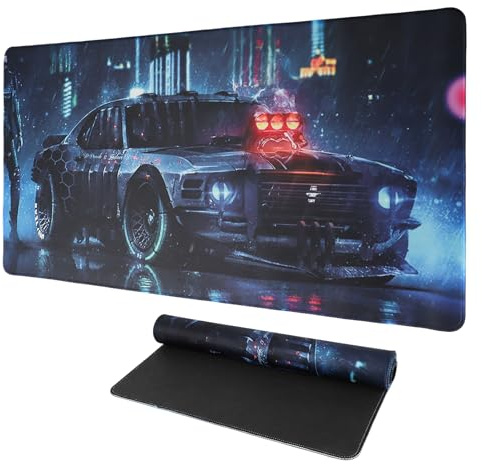 GmeDhc Skrivbordsunderlägg XXL musmatta gaming, skrivbordsunderlägg bil musmatta, 900 x 400 mm stor musmatta gaming, laptop skrivbordsunderlägg