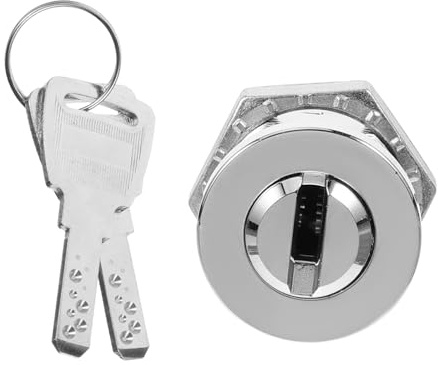 TOBBOMEY Cerradura de Seguridad para Gabinete de Metal con Llaves Cerradura Acero Inoxidable para Protección de y Joyas Diseño Clásico y Duradero para Armarios y Puertas