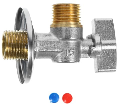 SEWACC 1pezzi Valvola Angolo in Rame Per Acqua Rubinetto Arresto Rapido Per Bagno e Lavabo Con Filettatura Punti Facile Da Installare Perdite Valvola Angolo Doccia Per Impianti Sanitari