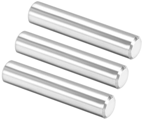 ROWORKX 6mm x 80mm Dowel Pins, Non-Threaded Shelf Support Pegs, 3pcs