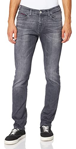 Tommy Jeans Scanton Slim BE382 GDYSS Jeans para Hombre, Denim Black, 33W/30L