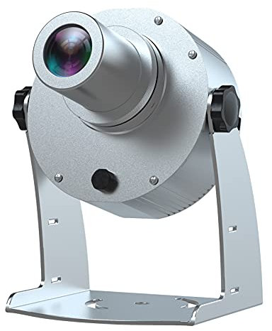 FUMENG 50W LED Logo Projecteur GOBO Modèle de Logo personnalisé Gratuit pour Magasin de Mariage de Mariage Restaurant de Noël Signes publicitaires,Argent,Remote Control