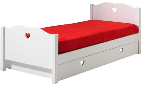 Vipack Bett, Holz, Weiß, 90 x 200 cm