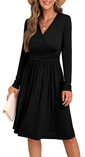 GRECERELLE Vestido cruzado de verano para mujer, casual, con volantes, manga corta, cuello en V, floral, vestidos de playa para mujer, S