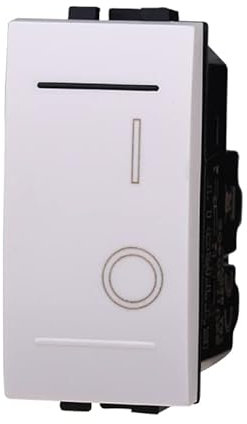 Interruttore Bipolare 0-1 16A, Compatibile Con Bticino Living Light (1 Pezzo, Bianco)