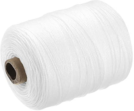 sourcing map Torcida Albañil Línea Nylon Cordel Cuerda Cordón Blanco 600M/656 Yardas 1mm Diámetro para Redes, Paisajismo, Hogar Mejora, Bricolaje Proyecto, Artesanía, Albañilería